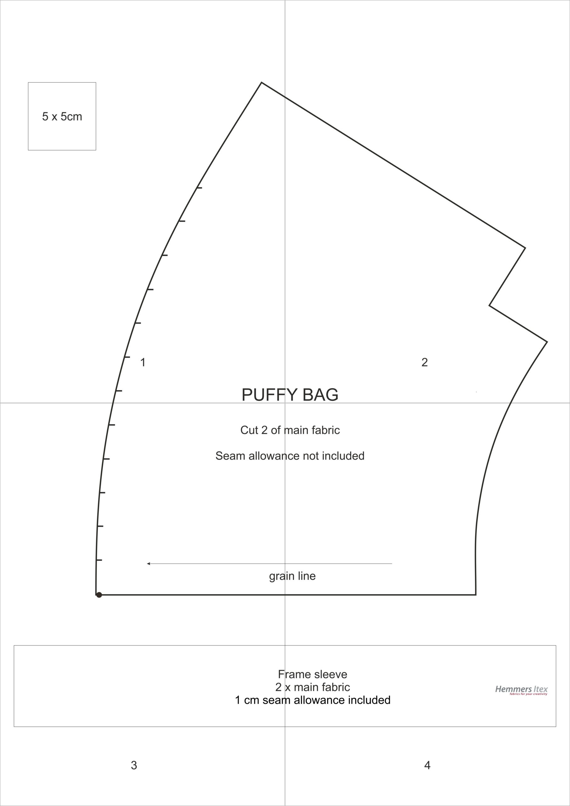 Puffy Bag - Sew your own designer bag - Pillow clutch sewing pattern